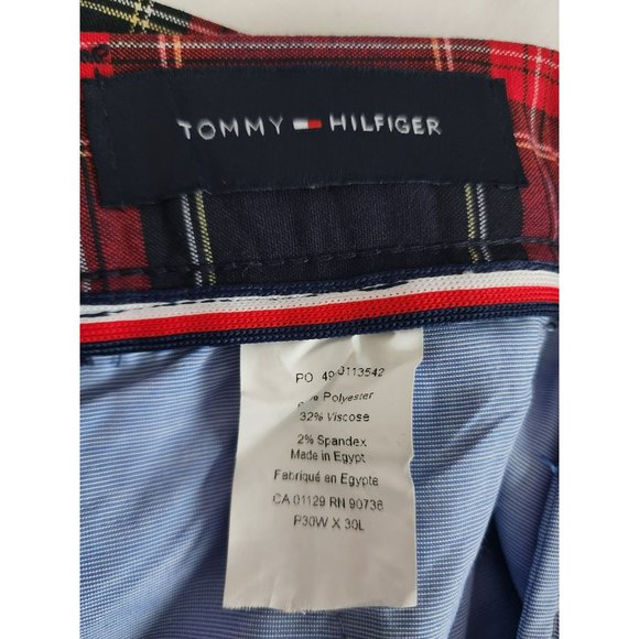 Tommy Hilfiger THELEX Tailored To Move Tribeca Plaid Skinny Pants 30WX30L NWT - Picture 7 of 13
